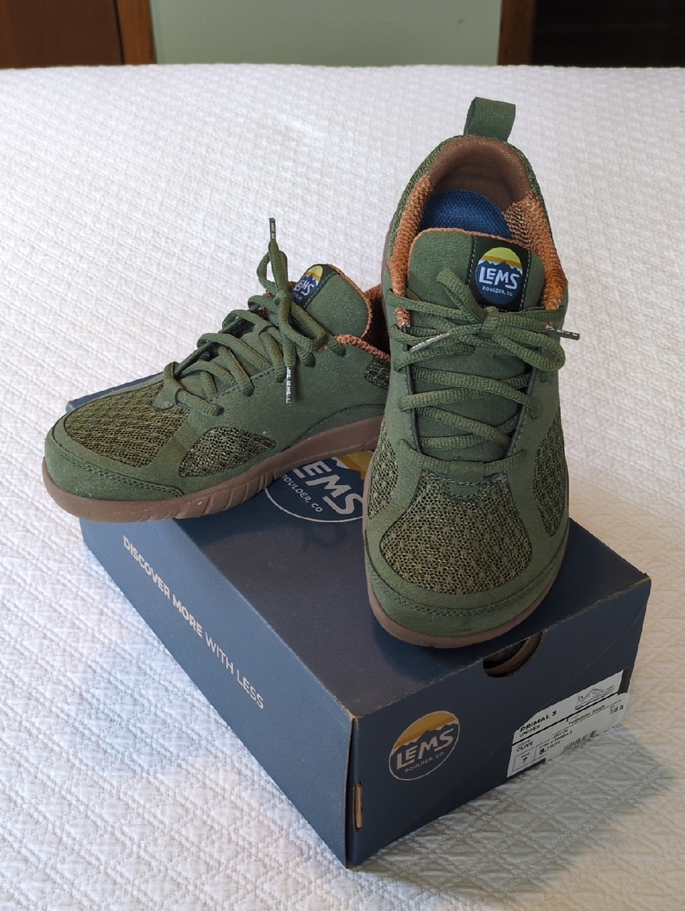 Lems Primal 3 Olive Green Sneaker Women's 8.5 (Men's 7)
